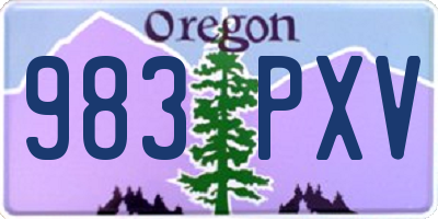 OR license plate 983PXV