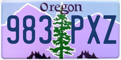 OR license plate 983PXZ