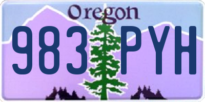 OR license plate 983PYH