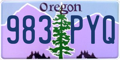 OR license plate 983PYQ
