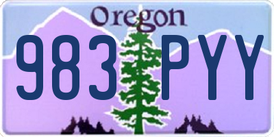 OR license plate 983PYY