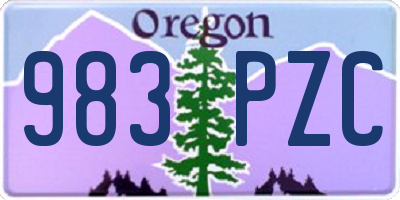 OR license plate 983PZC