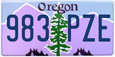 OR license plate 983PZE