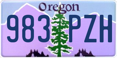OR license plate 983PZH