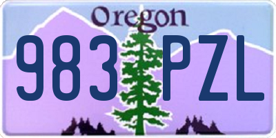 OR license plate 983PZL