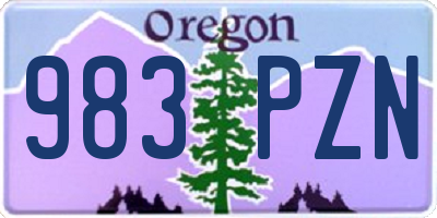 OR license plate 983PZN