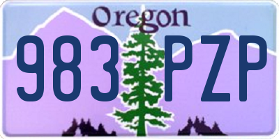 OR license plate 983PZP