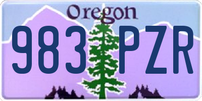 OR license plate 983PZR