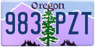 OR license plate 983PZT