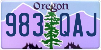 OR license plate 983QAJ