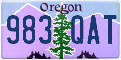 OR license plate 983QAT