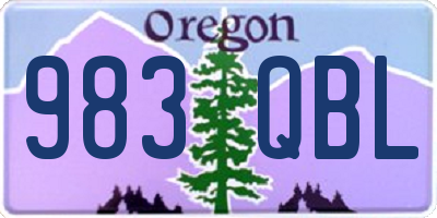 OR license plate 983QBL