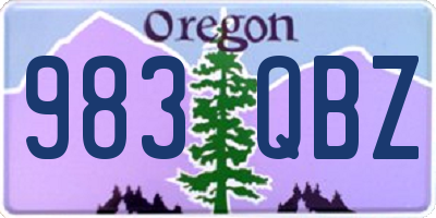 OR license plate 983QBZ