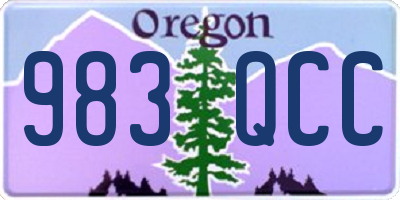 OR license plate 983QCC