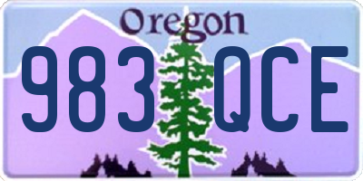 OR license plate 983QCE