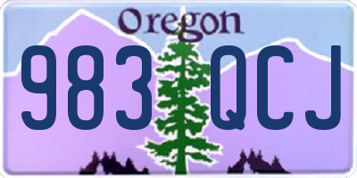 OR license plate 983QCJ