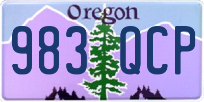 OR license plate 983QCP