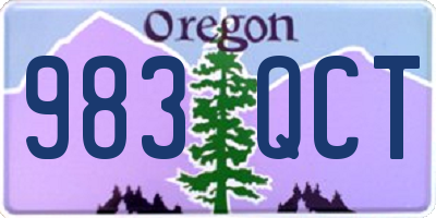 OR license plate 983QCT