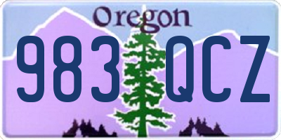 OR license plate 983QCZ