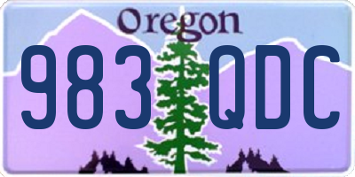 OR license plate 983QDC
