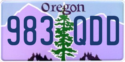 OR license plate 983QDD