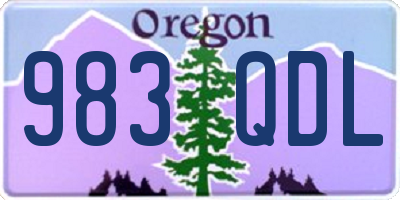 OR license plate 983QDL