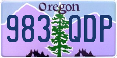 OR license plate 983QDP