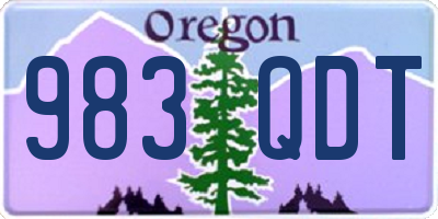OR license plate 983QDT