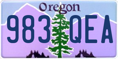 OR license plate 983QEA