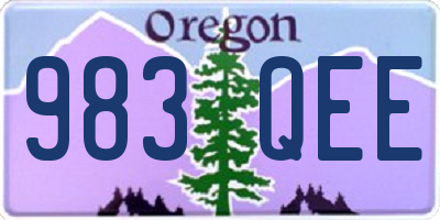 OR license plate 983QEE