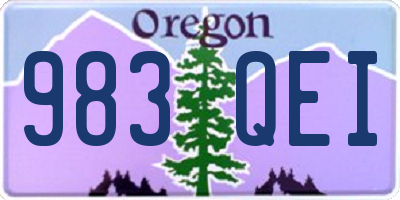 OR license plate 983QEI
