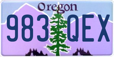 OR license plate 983QEX
