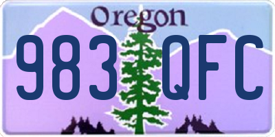 OR license plate 983QFC