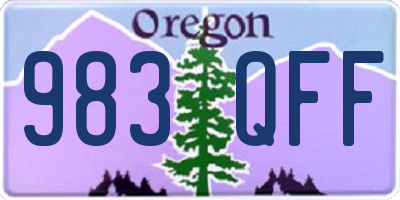 OR license plate 983QFF