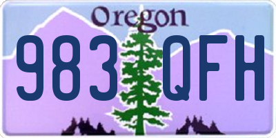 OR license plate 983QFH