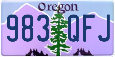 OR license plate 983QFJ