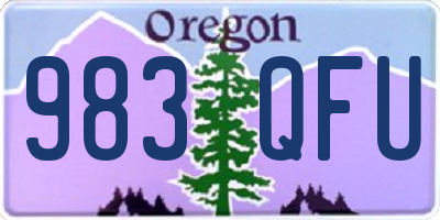 OR license plate 983QFU
