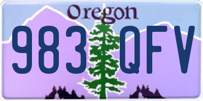 OR license plate 983QFV