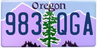 OR license plate 983QGA
