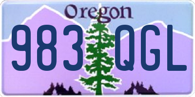 OR license plate 983QGL