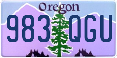 OR license plate 983QGU