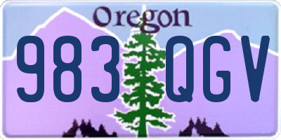 OR license plate 983QGV