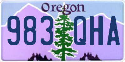 OR license plate 983QHA