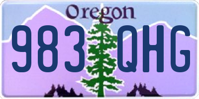 OR license plate 983QHG