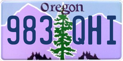 OR license plate 983QHI