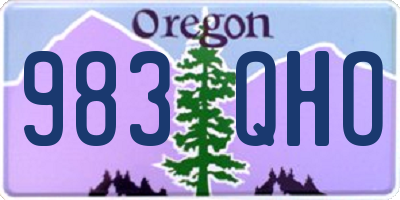 OR license plate 983QHO