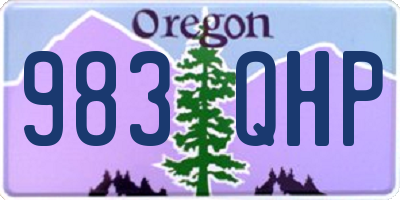 OR license plate 983QHP