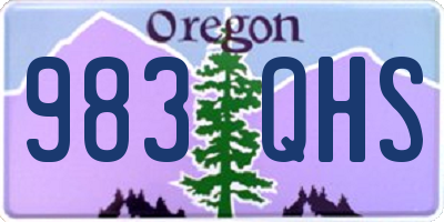 OR license plate 983QHS