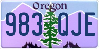 OR license plate 983QJE