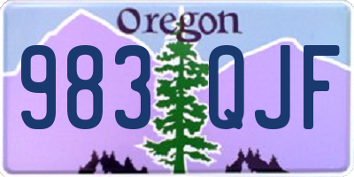 OR license plate 983QJF